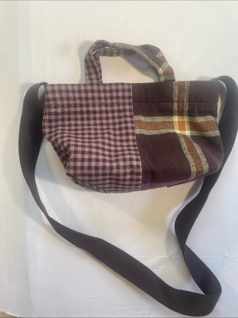 Madewell Plum and Pink Patchwork Crossbody Bag